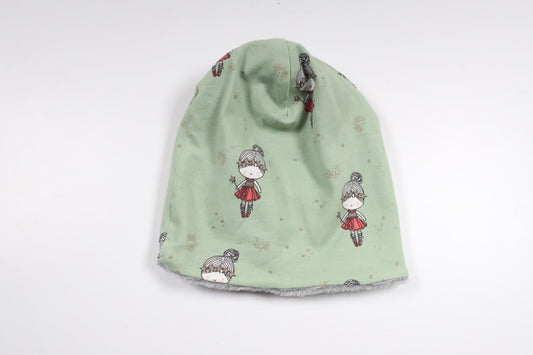 Fleeceforet hue fra Kafare Design - Størrelse 62/68 - Grøn