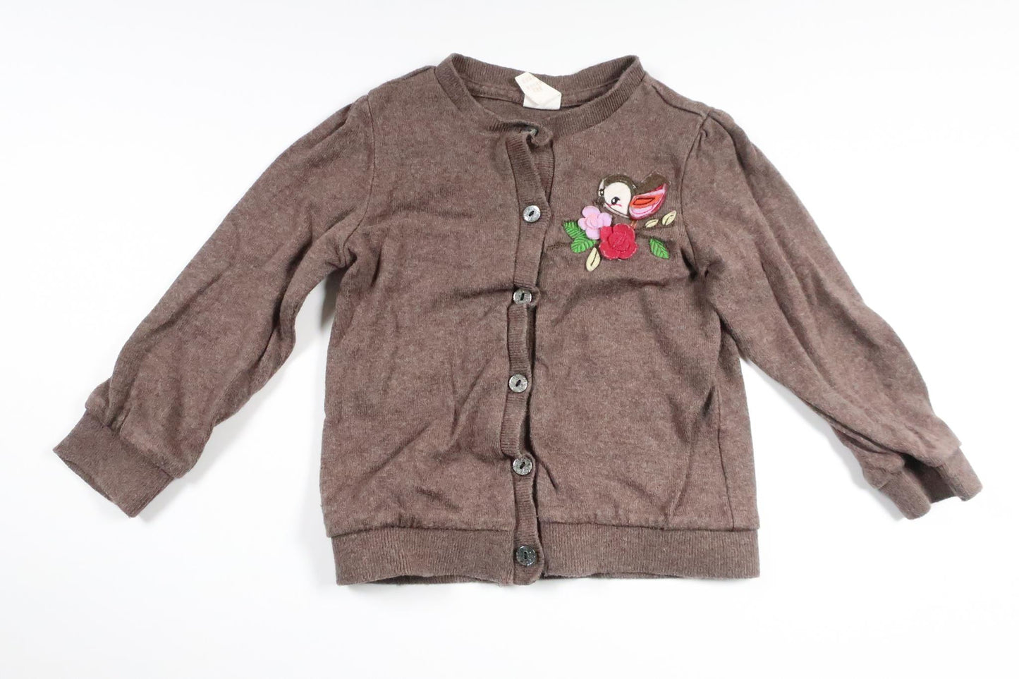 Strikket cardigan fra H&M - Størrelse 86 - Brun