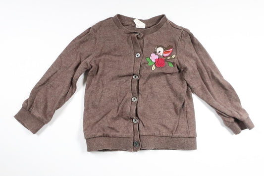 Strikket cardigan fra H&M - Størrelse 86 - Brun