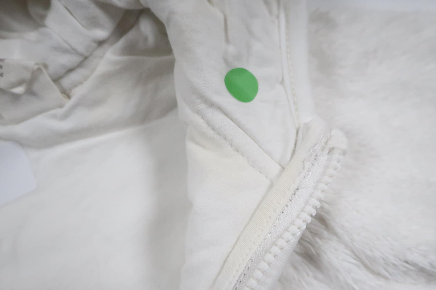 Fleece-hættetrøje fra H&M - Størrelse 62 - Hvid