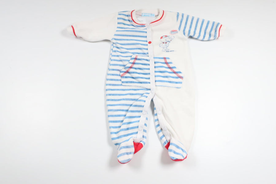 Fleecepyjamas fra Baby In Time - Størrelse 56 - Hvid