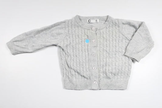 Strikket cardigan fra Cubus - Størrelse 62 - Grå