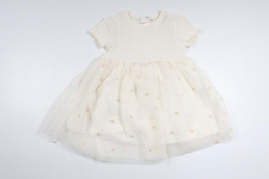 Festkjole/tylkjole fra Zara - Størrelse 74/80 - Off-white