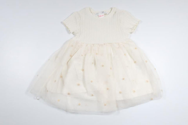 Festkjole/tylkjole fra Zara - Størrelse 74/80 - Off-white