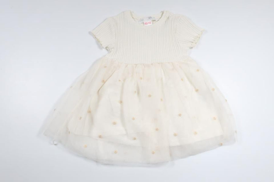 Festkjole/tylkjole fra Zara - Størrelse 74/80 - Off-white