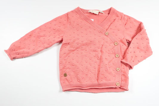 Prikket strikket sweater fra Lupilu - Størrelse 74/80 - Lyserød
