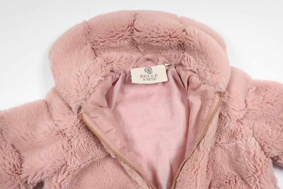 Jakke i kunstpels fra Belle Amie - Størrelse 80 - Lyserød