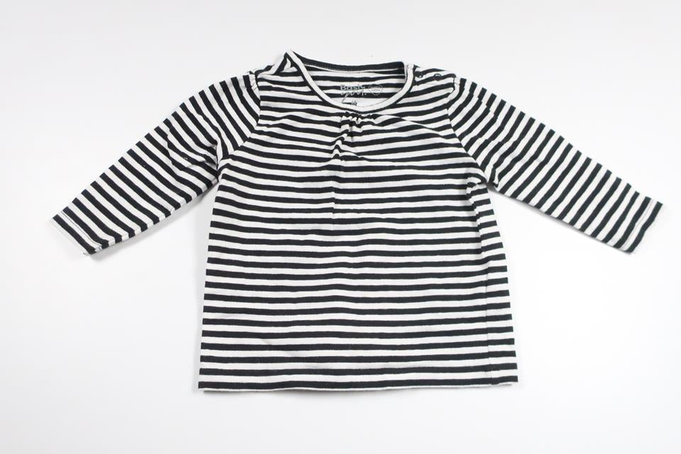 Stribet sweater fra Basic U - Størrelse 68 - Sort