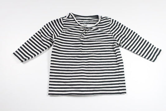 Stribet sweater fra Basic U - Størrelse 68 - Sort