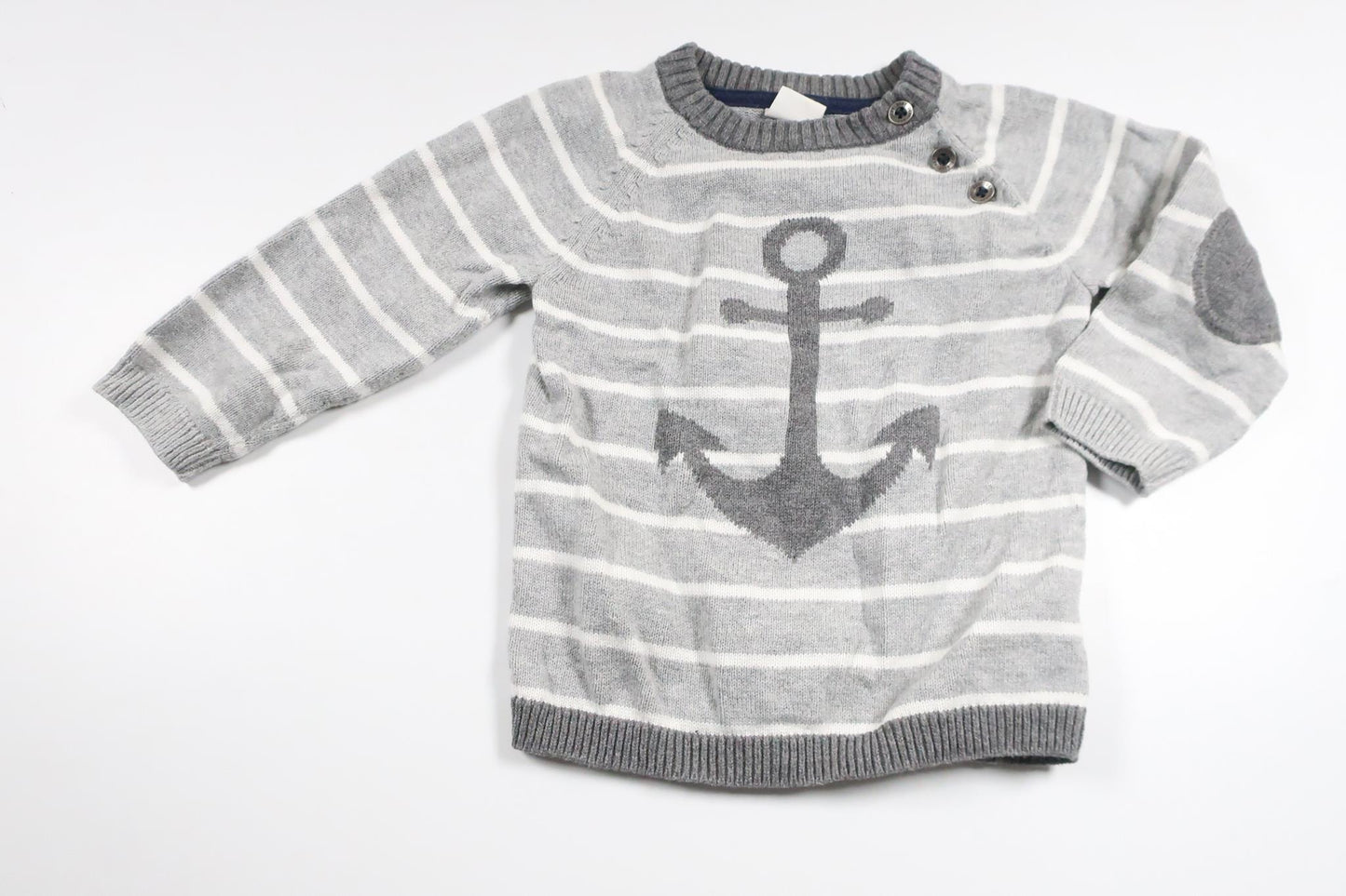 Strikket sweater fra H&M - Størrelse 80 - Grå