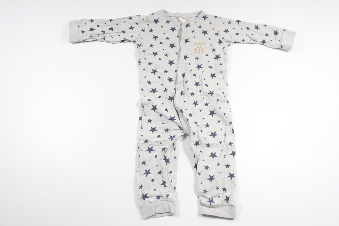 "Verdens bedste søster" pyjamas fra H&M - Størrelse 80 - Grå