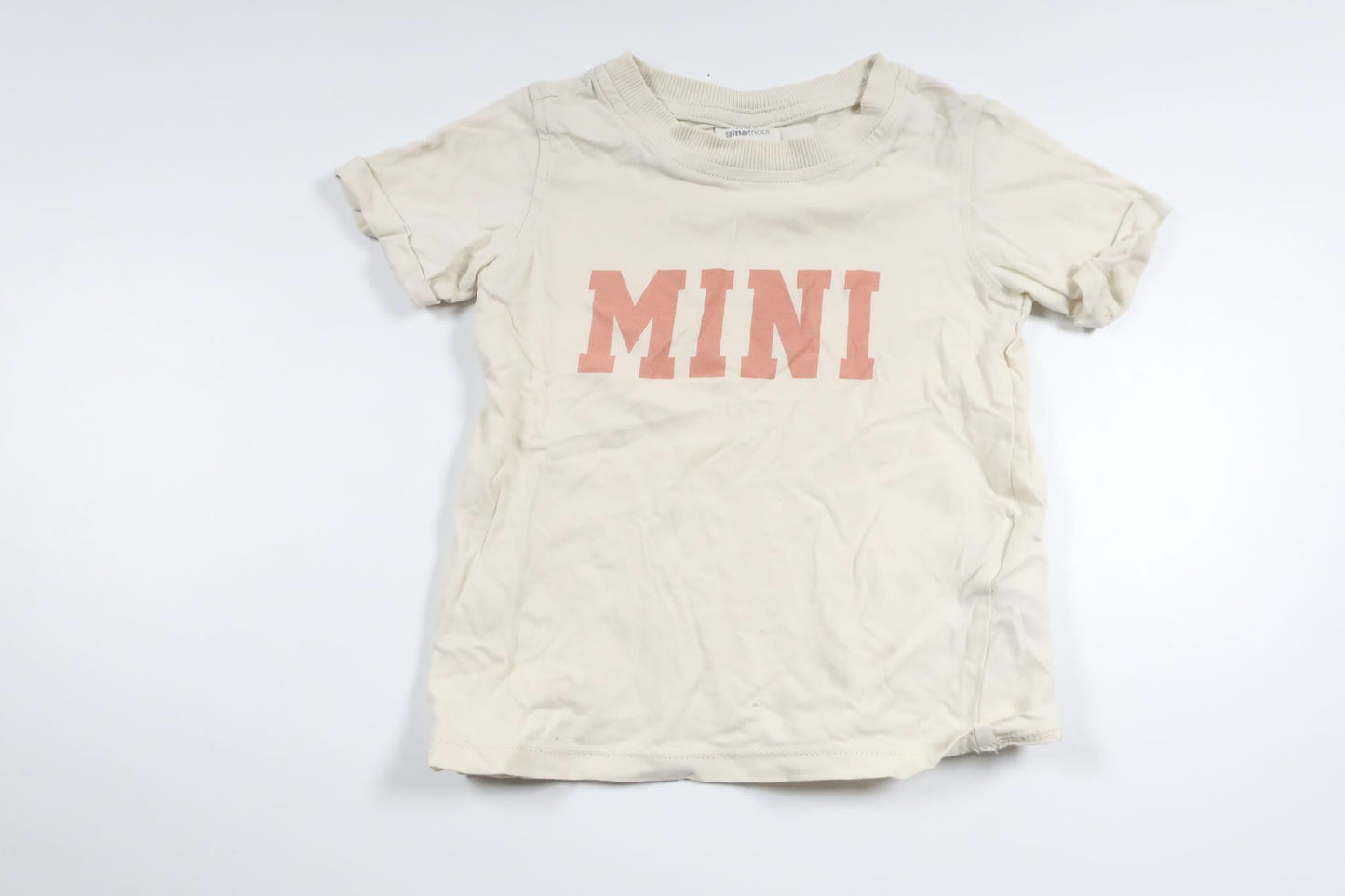 T-shirt fra Mini Gina Tricot - Størrelse 74/80 - Off-white