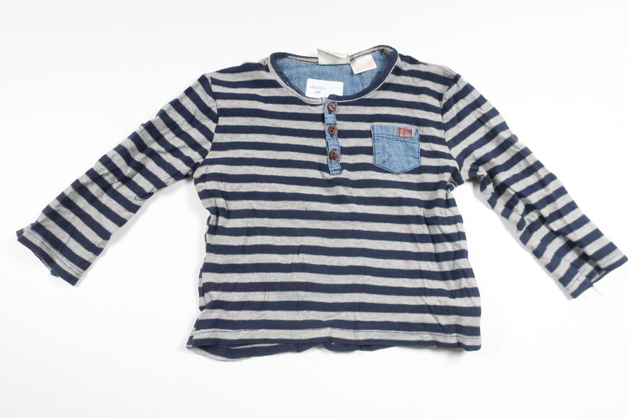 Stribet sweater fra Zara - Størrelse 86 - Grå