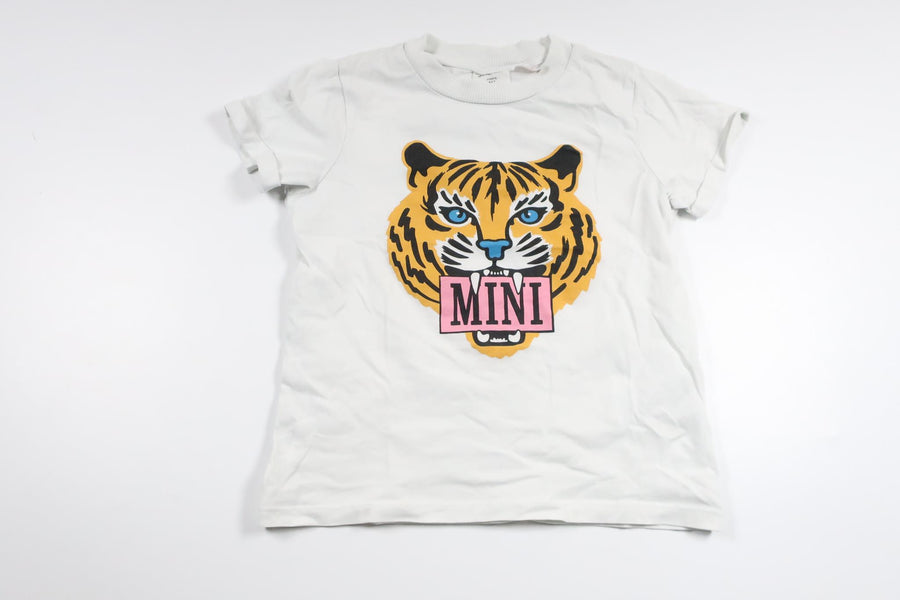 T-shirt fra Mini Gina Tricot - Størrelse 110/116 - Hvid