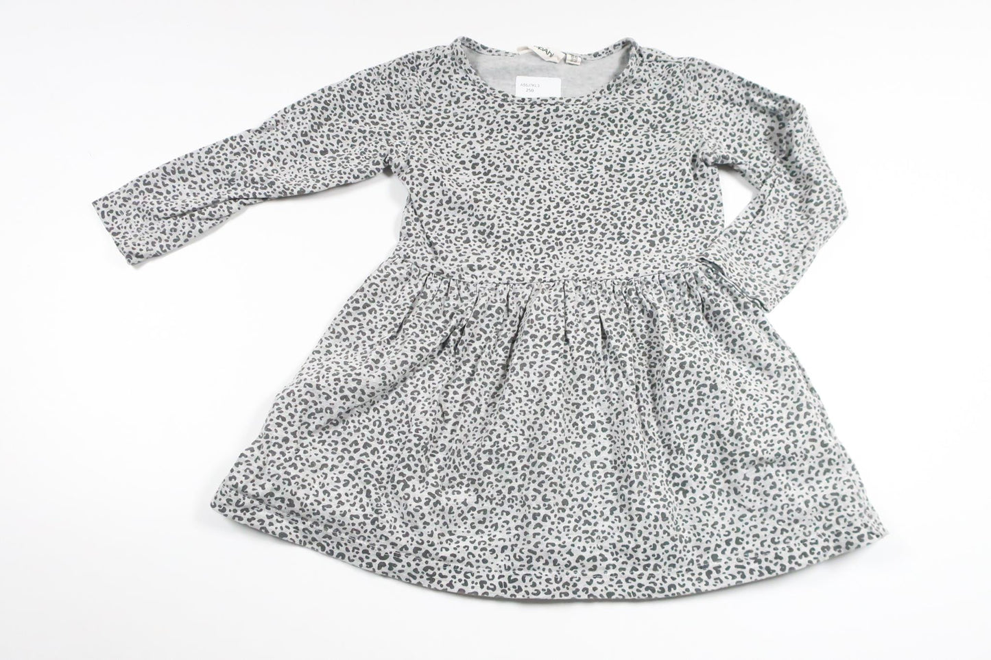 Leopardprintet kjole fra Kappahl - Størrelse 86/92 - Grå