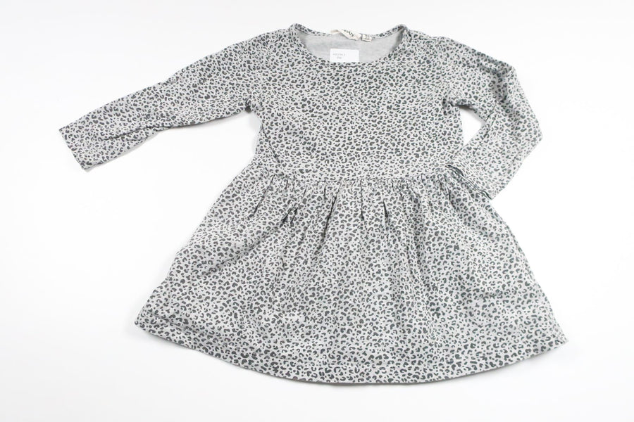 Leopardprintet kjole fra Kappahl - Størrelse 86/92 - Grå