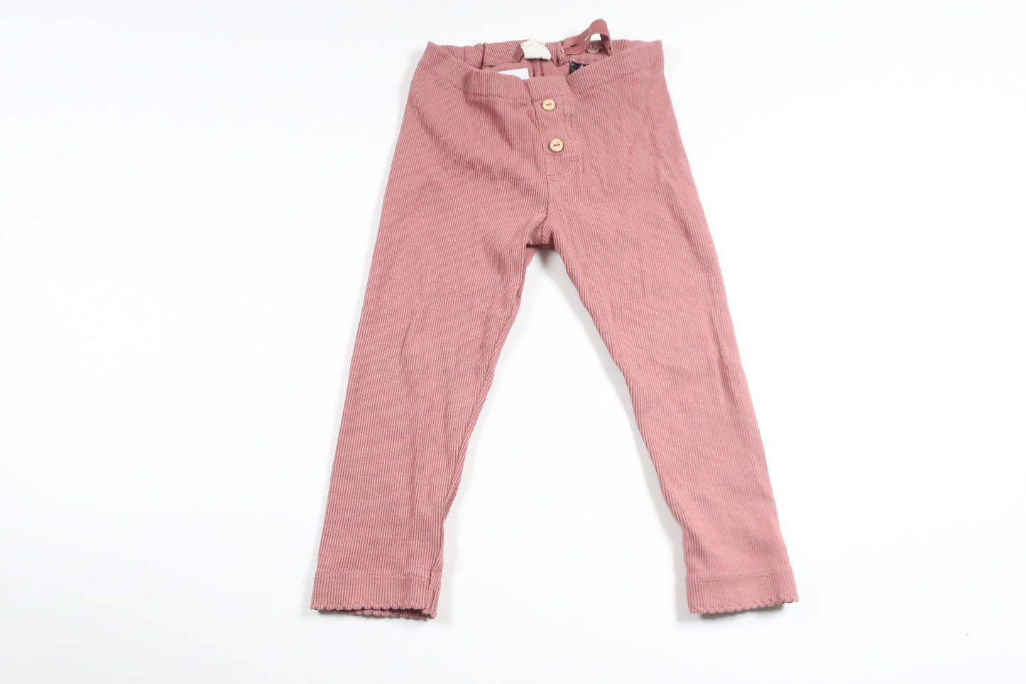 Ribbede bukser fra H&M - Størrelse 92 - Pink