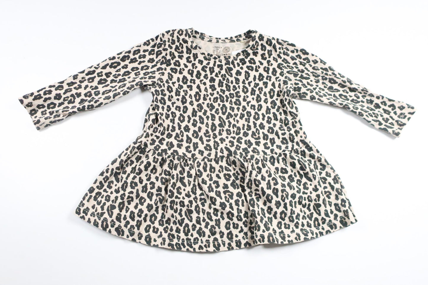 Leopardprintet kjole fra Lindex - Størrelse 92 - Beige