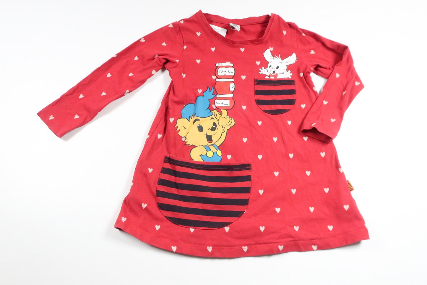 Kjole fra Bamse by Lindex - Størrelse 92 - Rød