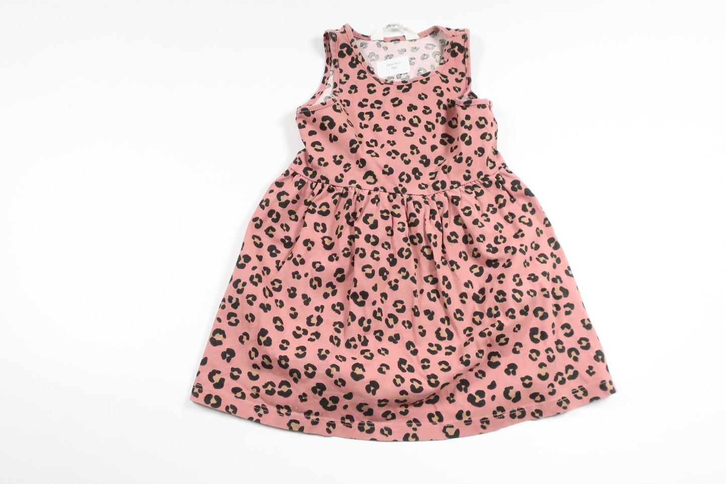 Leopardprintet kjole fra H&M - Størrelse 92 - Lyserød