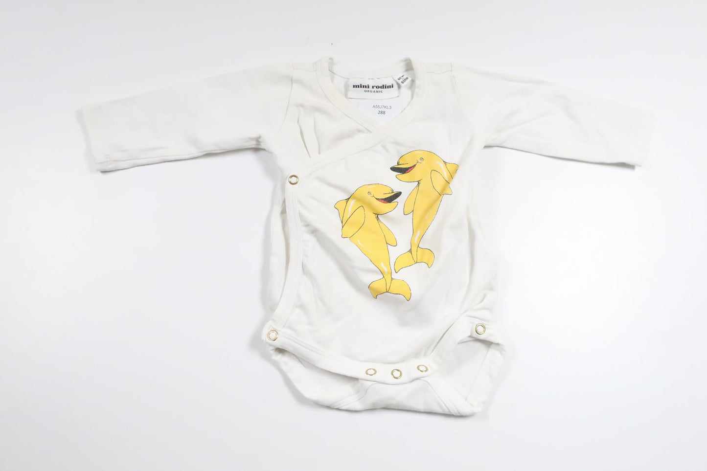 Wrap-body fra Mini Rodini - Størrelse 50/56 - Hvid