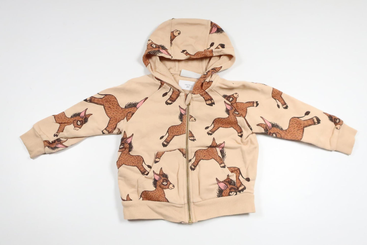 Hættejakke fra Mini Rodini - Størrelse 80/86 - Off-white