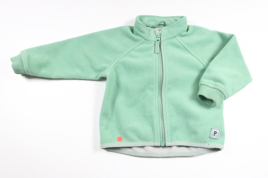 Vindfleecejakke fra Polarn o. Pyret - Str. 80 - Grøn
