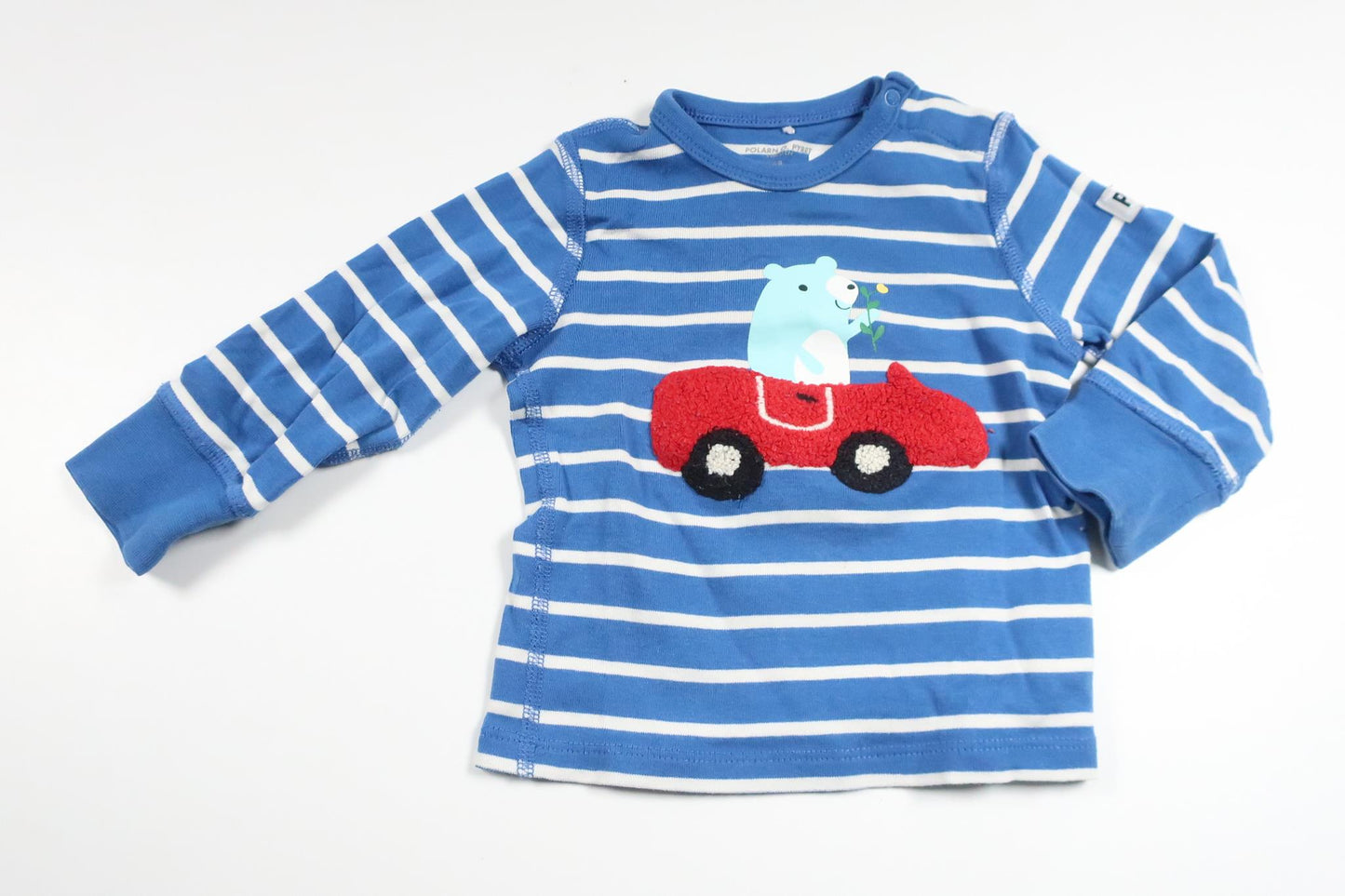 Stribet sweater fra Polarn o. Pyret - Størrelse 68 - Blå