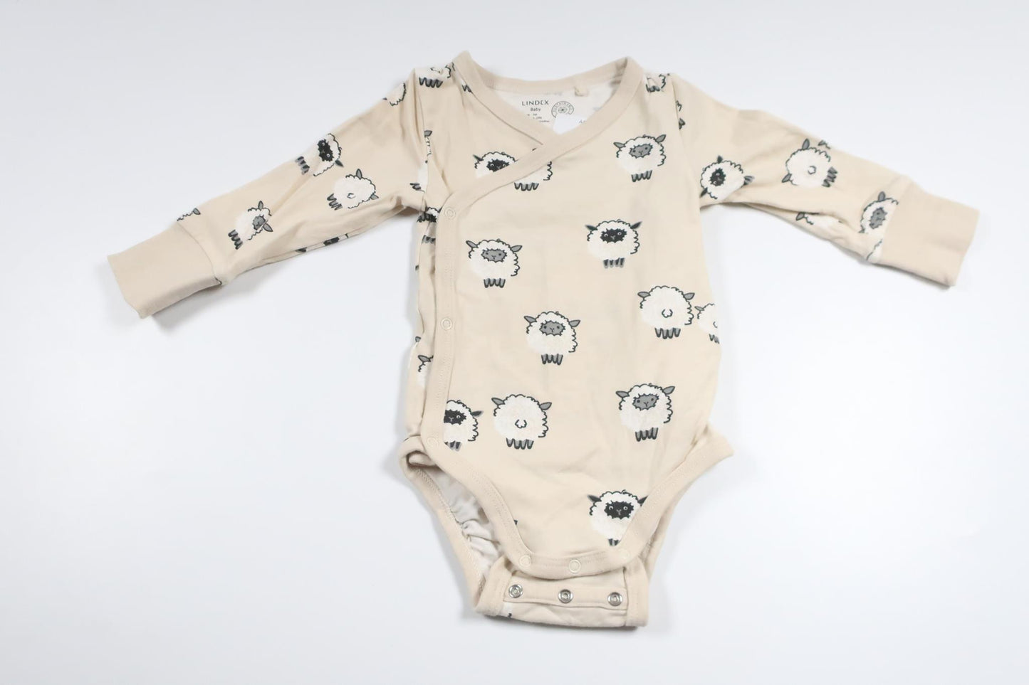 Wrap-body med lam fra Lindex - Størrelse 56 - Off-white