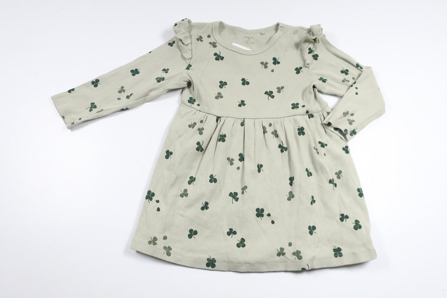 Ribbet kjole fra Lindex - Størrelse 86 - Grøn