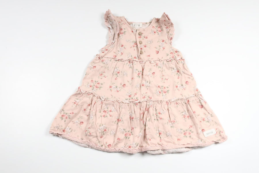 Blomsterkjole fra Newbie - Størrelse 80 - Lyserød