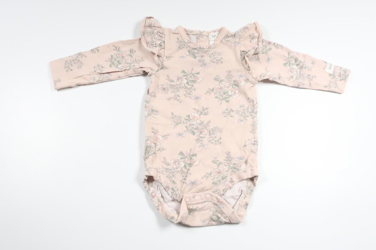 Blomsterbody fra Newbie - Størrelse 62 - Lyserød