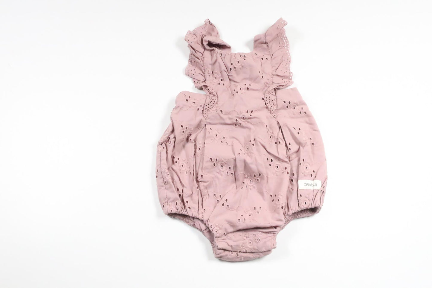 Bodysuit med broderi fra Newbie - Størrelse 62 - Lilla