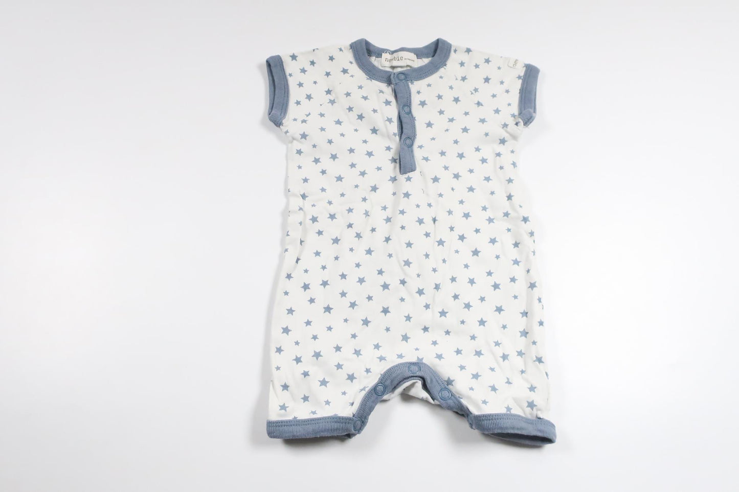 Pyjamas med stjerner fra Newbie - Størrelse 56 - Hvid