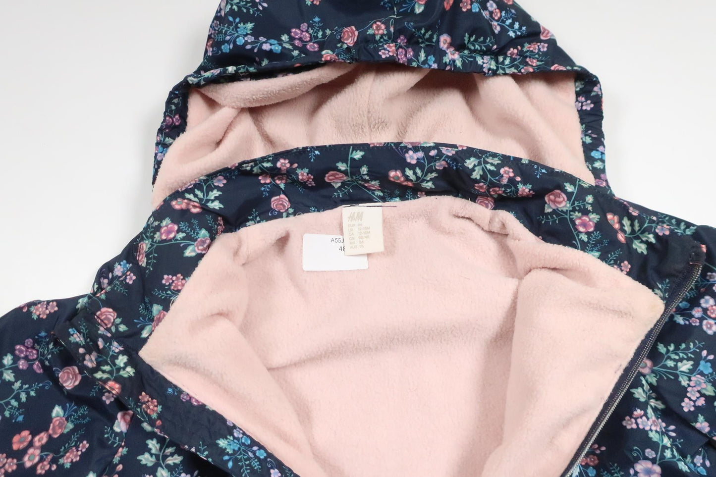 Fleeceforet vindjakke fra H&M - Størrelse 86 - Blå