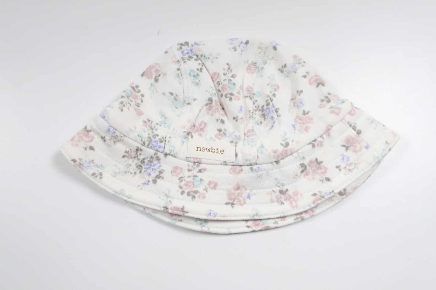 Blomstersolhat fra Newbie - Størrelse 56/62 - Hvid