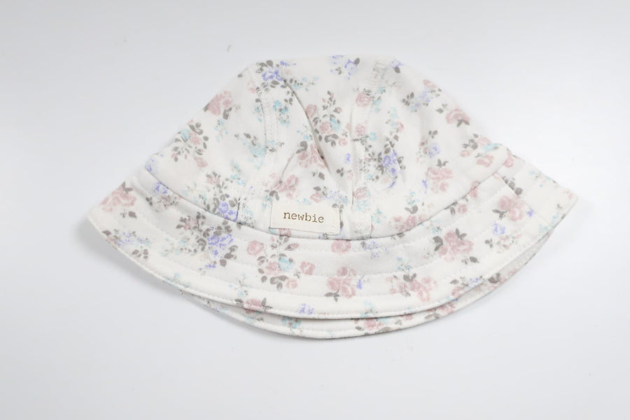 Blomstersolhat fra Newbie - Størrelse 56/62 - Hvid