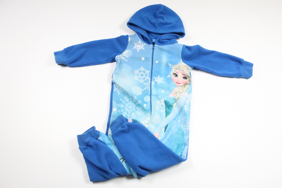 Fleece-overall med Frost-motiv fra Disney - Størrelse 98 - Blå