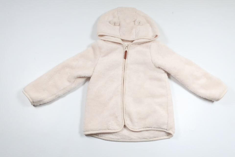 Teddy hættejakke fra H&M - Størrelse 98 - Off-white