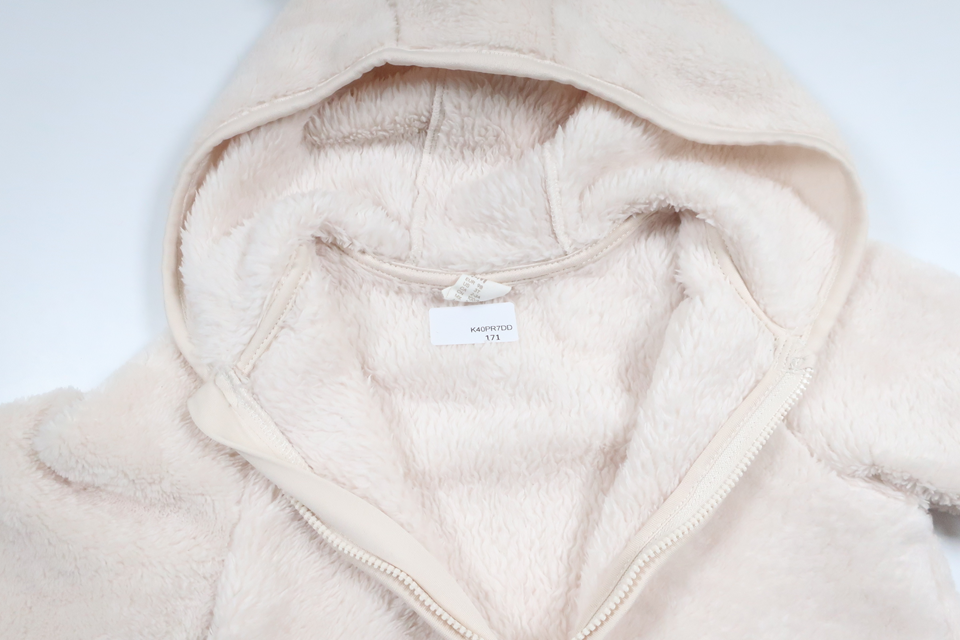 Teddy hættejakke fra H&M - Størrelse 98 - Off-white