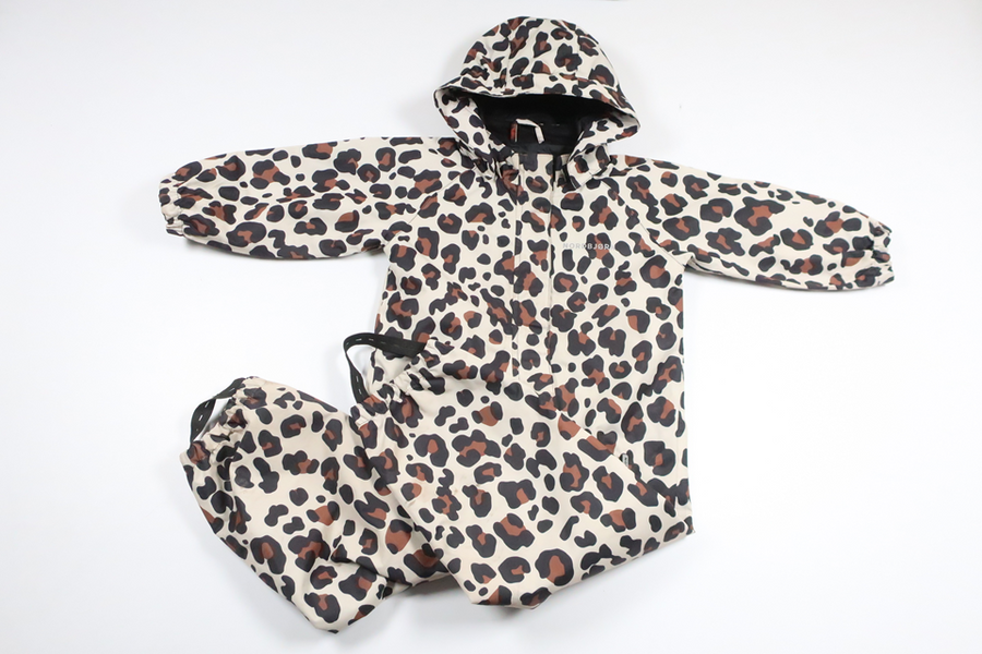 Leopardprintet jumpsuit fra Nordbjörn - Størrelse 92 - Beige