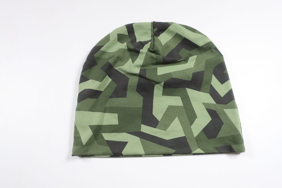 Militærmønstret hue fra Hemsytt - Størrelse 54/56 - Grøn