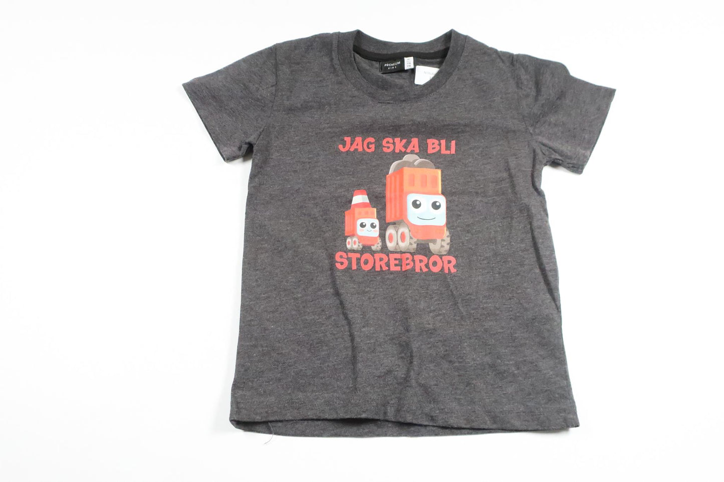 T-shirt "Big Brother" fra Premium Kids - Størrelse 110/116 - Grå