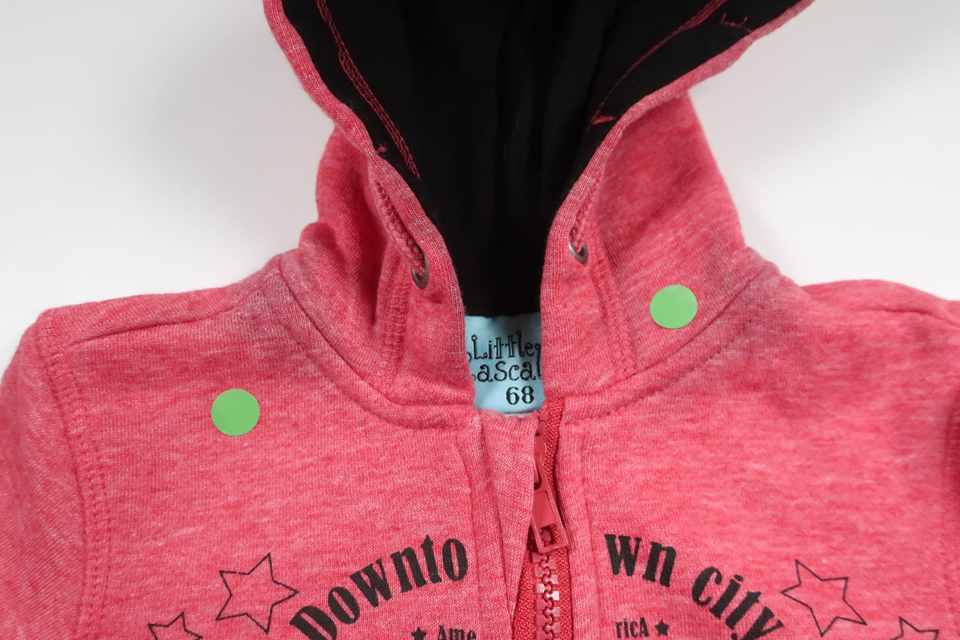 Hættejakke fra Little Rascals - Størrelse 68 - Rød