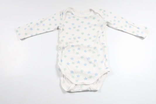 Bodysuit med stjerner fra Name It - Størrelse 74 - Hvid