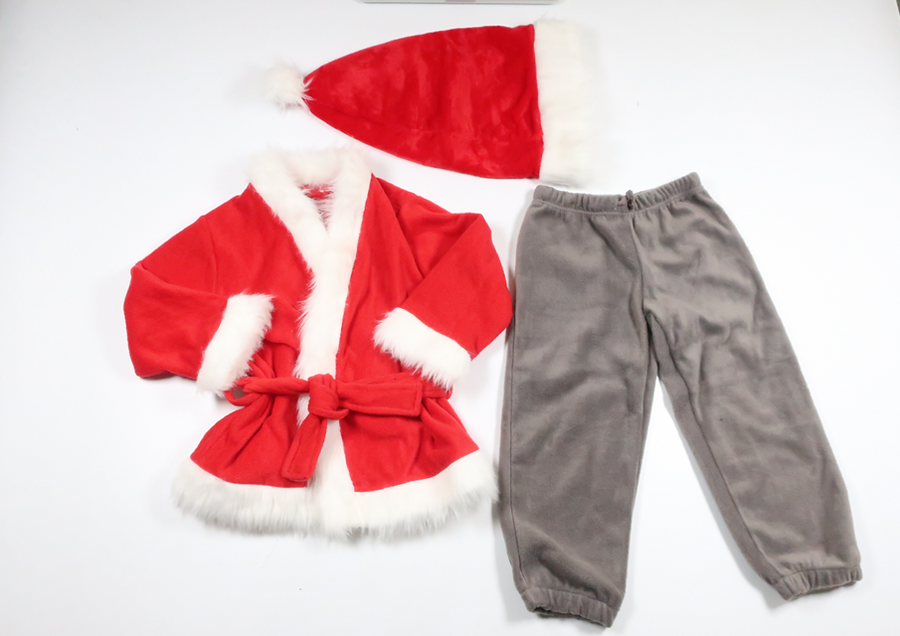 Julemandskostume i fleece fra Kappahl - Størrelse 98/104 - Rød