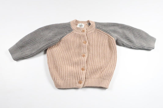 Strikket cardigan fra ICA I Love Eco - Størrelse 62 - Beige