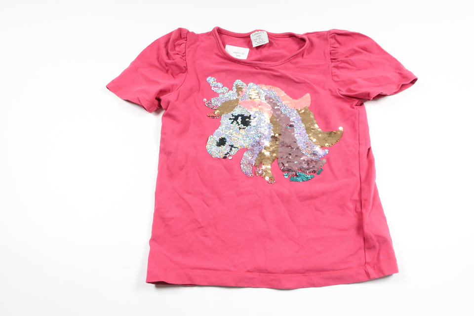 Sweater med vendbare pailletter fra Lindex - Størrelse 110 - Lyserød