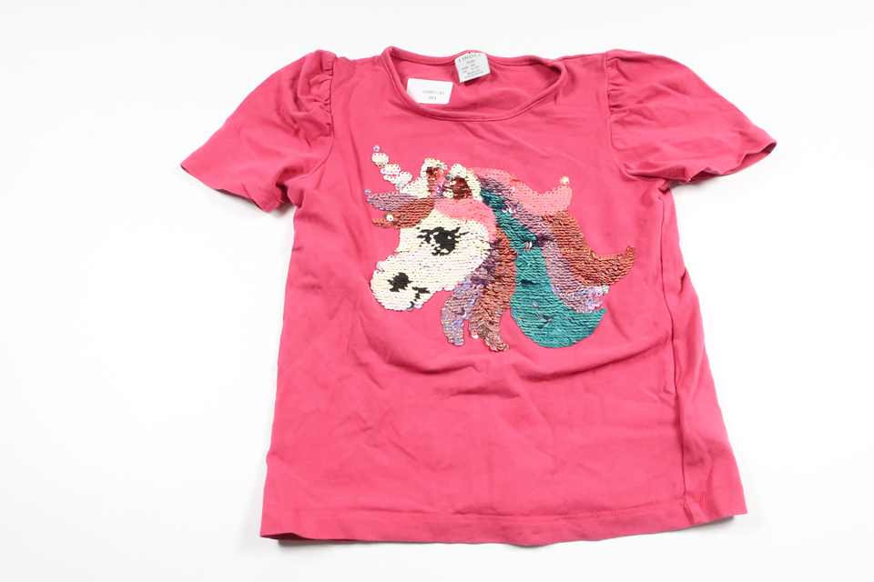 Sweater med vendbare pailletter fra Lindex - Størrelse 110 - Lyserød