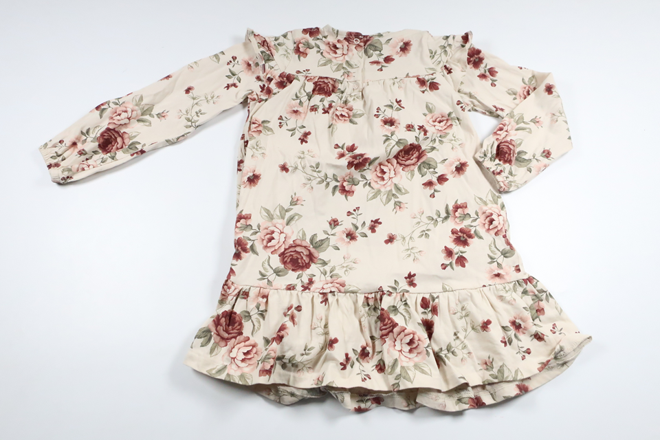 Blomsterkjole fra Newbie - Størrelse 110 - Off-white